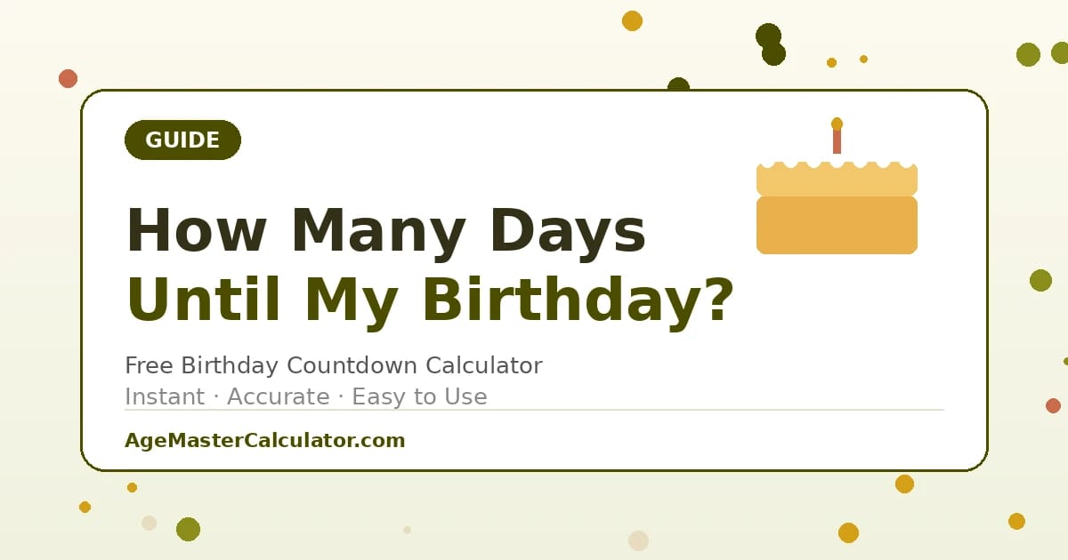 Days Until My Birthday Calculator